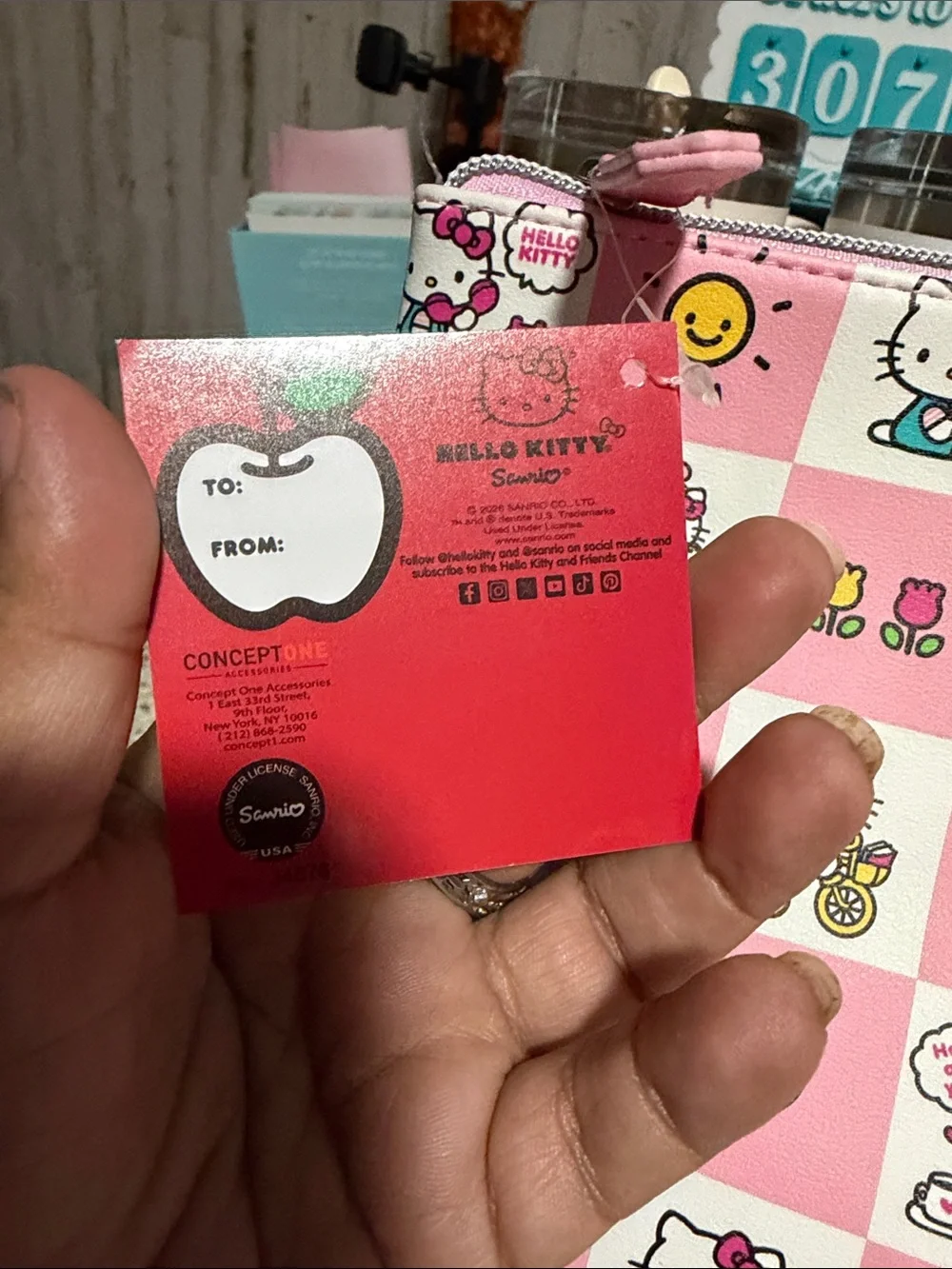Hello Kitty Sanrio large cosmetic bag